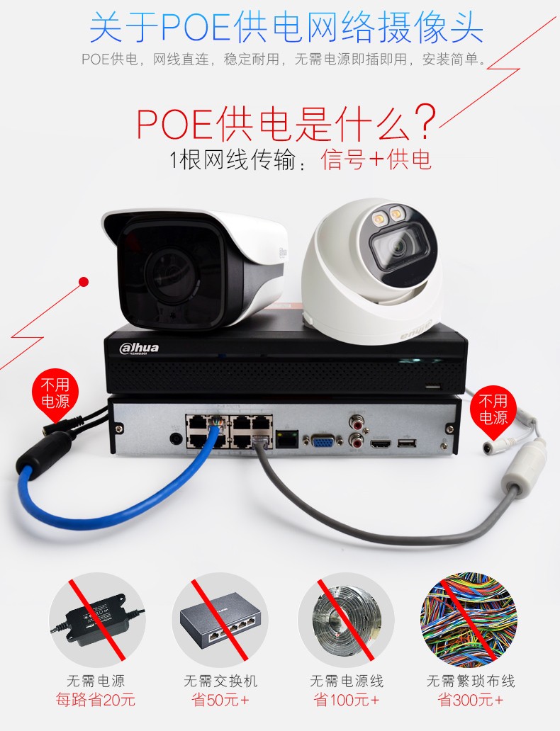 400万半球POE日夜全彩摄像机