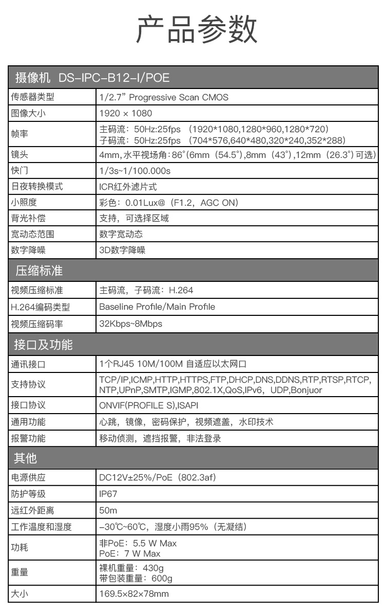 红外网络摄像头